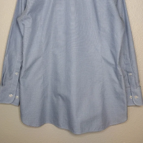 Bonobos Wrinkle-Free Cotton Blue Checkered Classic Tailored Fit Button-Up Shirt - Picture 7 of 15
